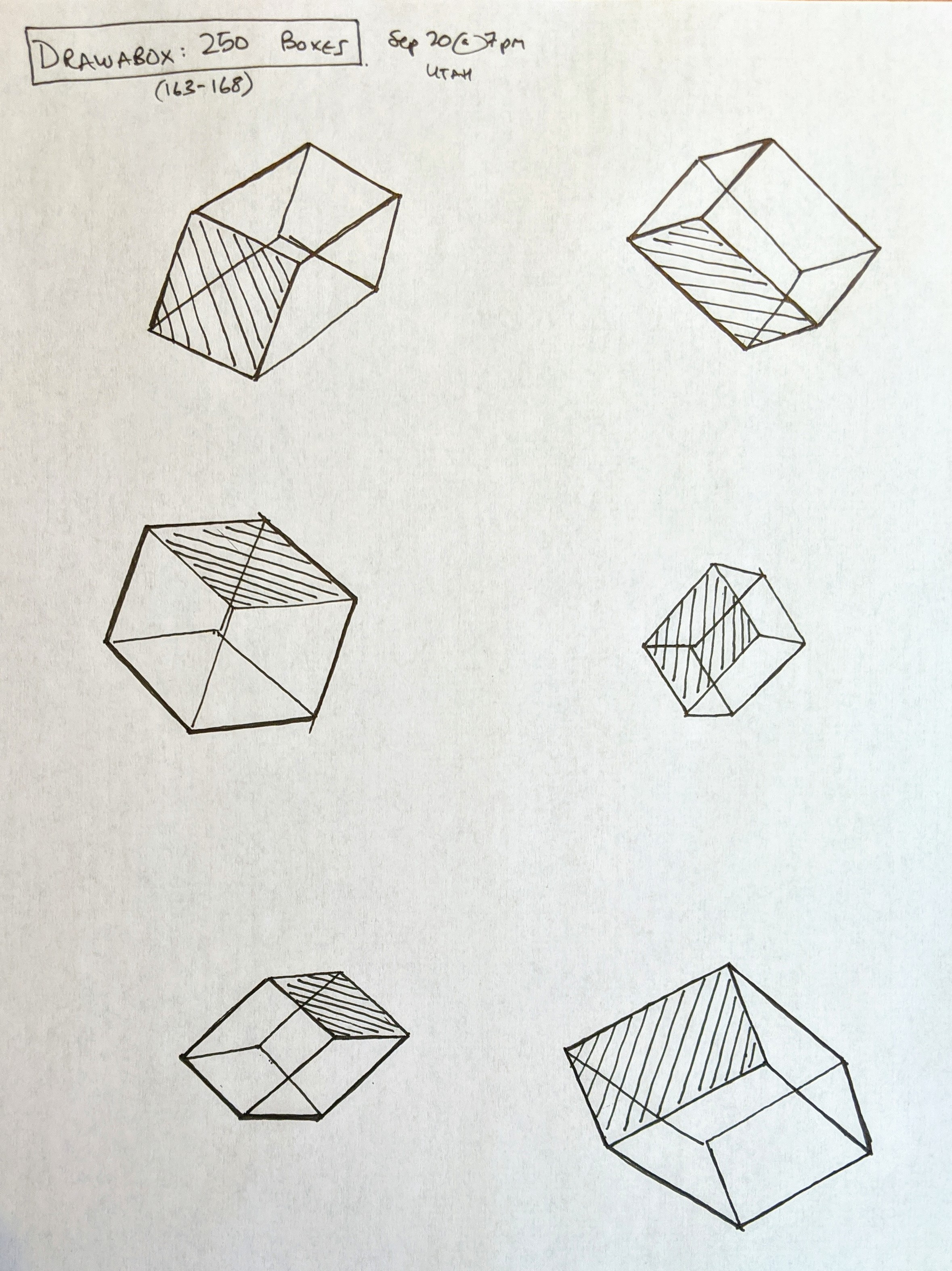 250 box challenge  Geometric shapes drawing, Geometric drawing